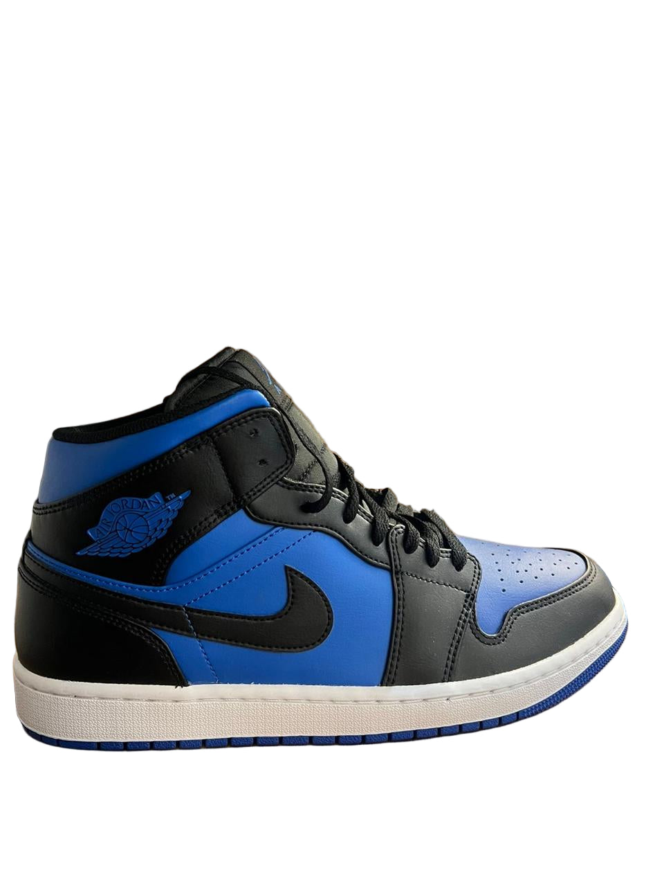 Tenis jordan 1 Mid Azul-Negro