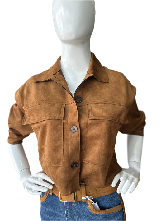 Chaqueta tipo gamuza