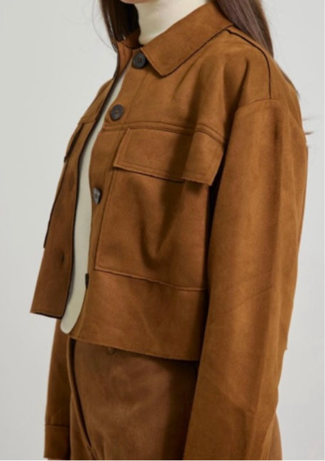Chaqueta tipo gamuza